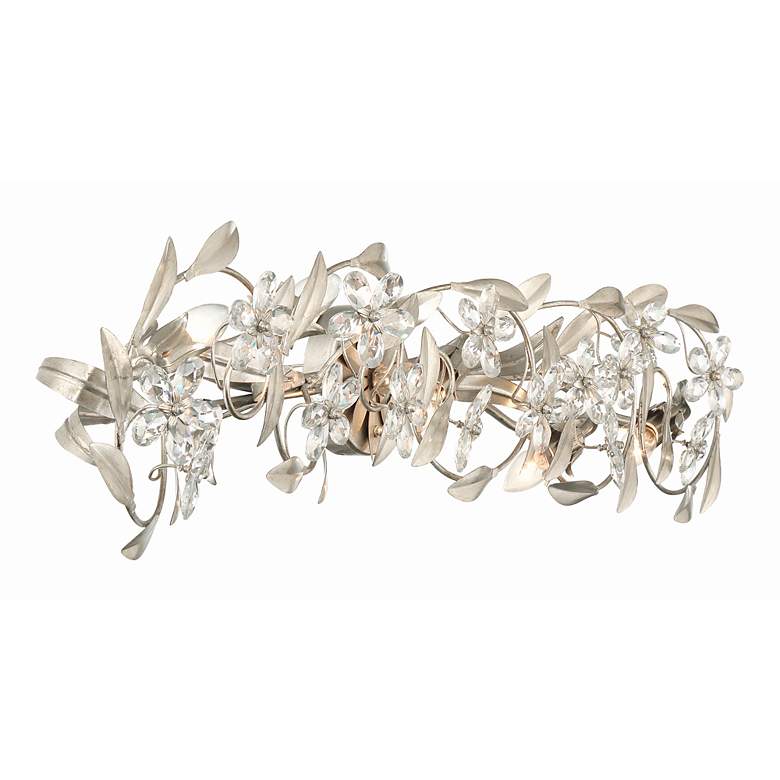 Image 4 Crystorama Marselle 42"W Antique Silver 5-Light Bath Light more views