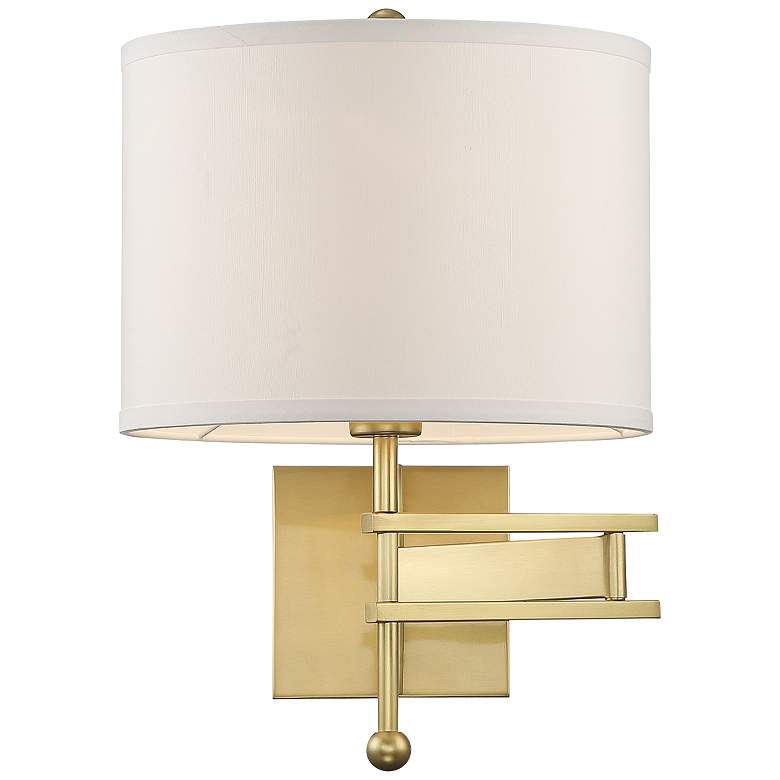 Image 1 Crystorama Marshall 18 inch High Aged Brass Wall Sconce