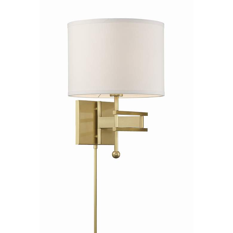Image 4 Crystorama Marshall 18" High Aged Brass Wall Sconce more views