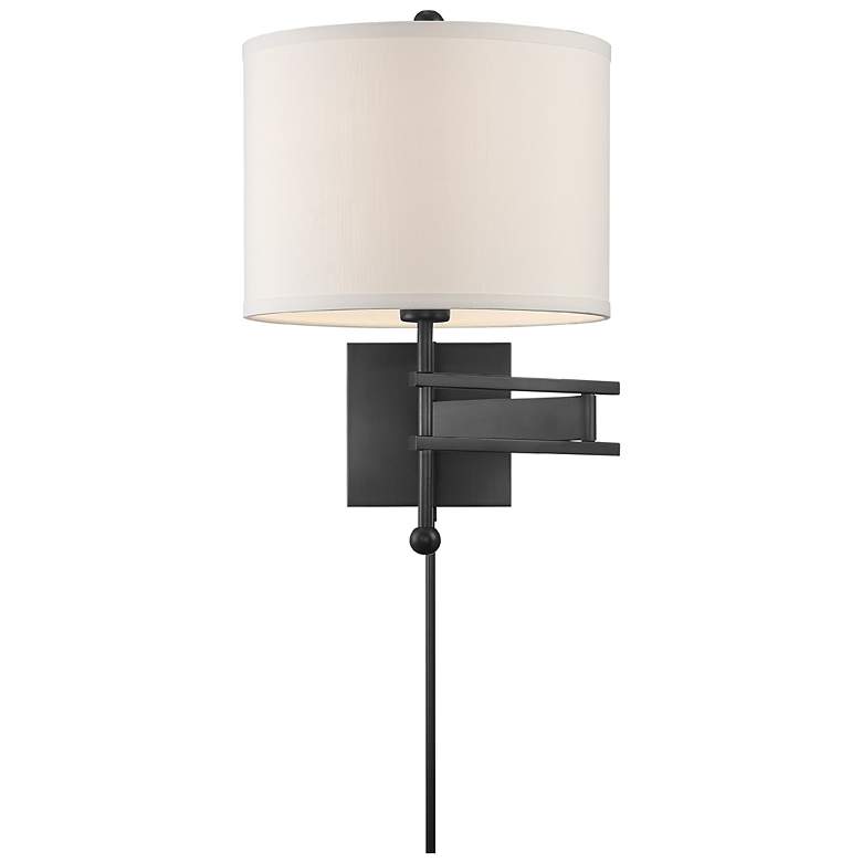 Image 1 Crystorama Marshall 18" High Matte Black Wall Sconce