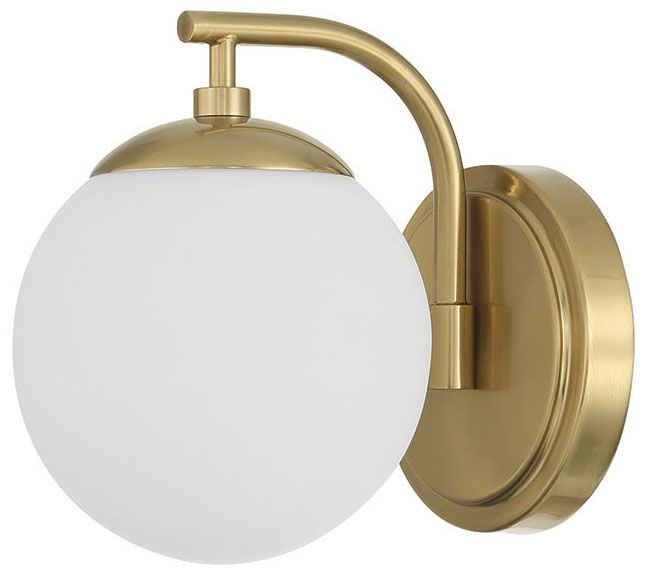 Image 5 Crystorama Maverick 6'' Vibrant Gold Bathroom Vanity more views