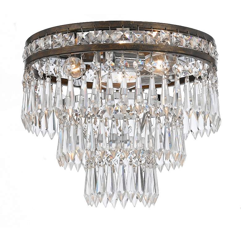Image 3 Crystorama Mercer 11" Wide English Bronze Ceiling Light more views