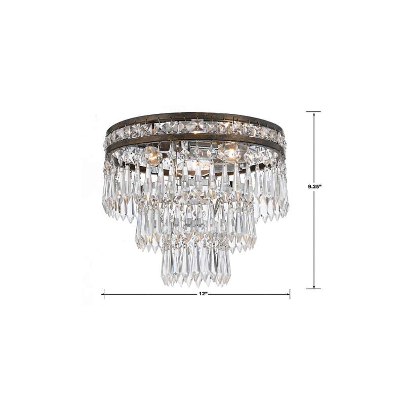 Image 6 Crystorama Mercer 11" Wide English Bronze Ceiling Light more views