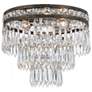2_Crystorama Mercer 11" Wide English Bronze Crystal Ceiling Light