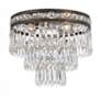 3_Crystorama Mercer 11" Wide English Bronze Crystal Ceiling Light more views