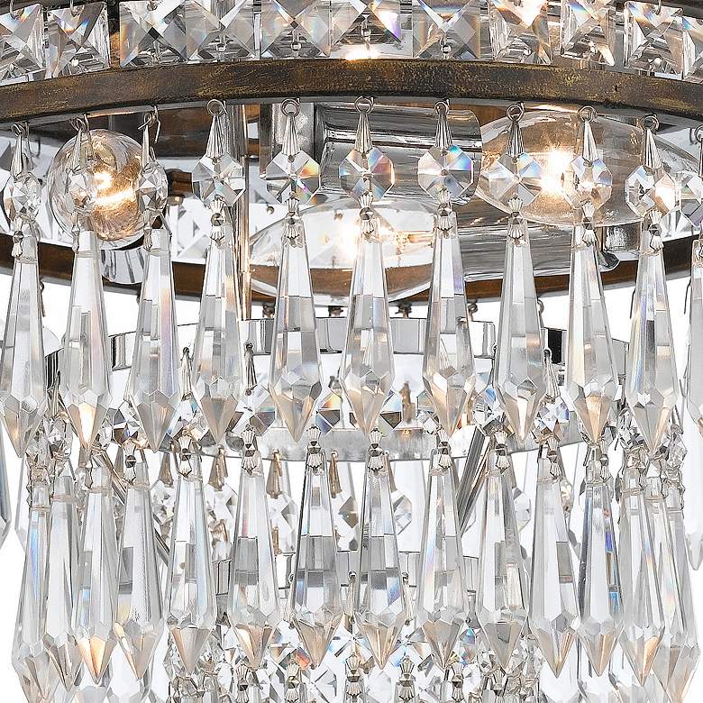 Image 4 Crystorama Mercer 11" Wide English Bronze Crystal Ceiling Light more views
