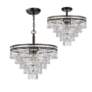 2_Crystorama Mercer 20" Wide Crystal Bronze Ceiling Light more views