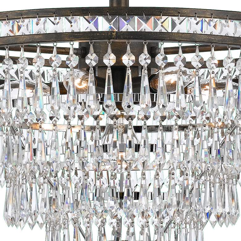 Image 4 Crystorama Mercer 20" Wide Crystal Bronze Ceiling Light more views