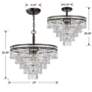 5_Crystorama Mercer 20" Wide Crystal Bronze Ceiling Light more views
