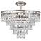 Crystorama Mercer 20" Wide Crystal Silver Ceiling Light