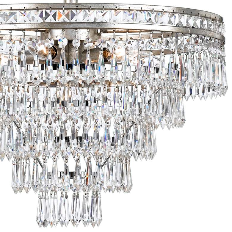 Image 3 Crystorama Mercer 20" Wide Tiered Olde Silver and Crystal Chandelier more views
