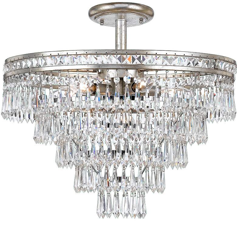 Image 5 Crystorama Mercer 20" Wide Tiered Olde Silver and Crystal Chandelier more views