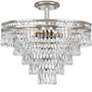5_Crystorama Mercer 20" Wide Tiered Olde Silver and Crystal Chandelier more views