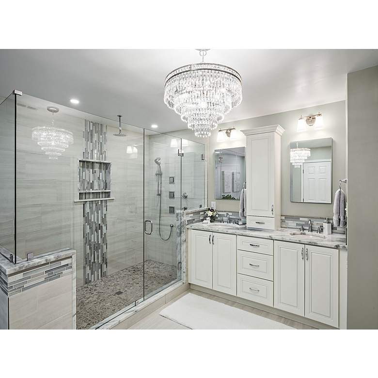 Image 7 Crystorama Mercer 20" Wide Tiered Olde Silver and Crystal Chandelier more views