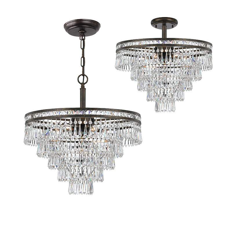 Image 3 Crystorama Mercer 20"W English Bronze and Crystal Chandelier more views