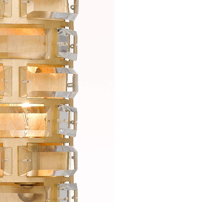Image 2 Crystorama Meridian 13" High Antique Gold Wall Sconce more views