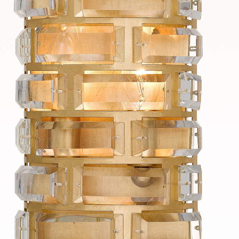 Image 3 Crystorama Meridian 13" High Antique Gold Wall Sconce more views