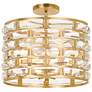 1_Crystorama Meridian 15" Wide Antique Gold Ceiling Light