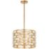 Crystorama Meridian 15" Wide Antique Gold Chandelier