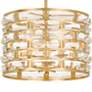 4_Crystorama Meridian 15" Wide Antique Gold Chandelier more views