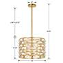 5_Crystorama Meridian 15" Wide Antique Gold Chandelier more views