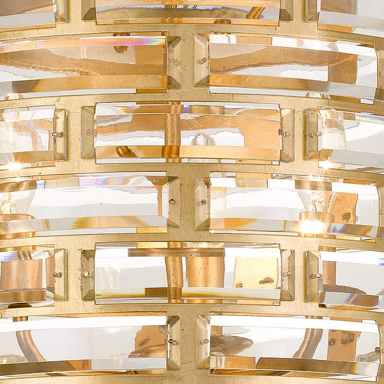 Image 4 Crystorama Meridian 15" Wide Gold and Crystal Ceiling Light more views