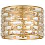 2_Crystorama Meridian 15" Wide Modern Gold and Crystal Ceiling Light