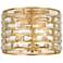 Crystorama Meridian 15" Wide Modern Gold and Crystal Ceiling Light