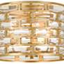 3_Crystorama Meridian 15" Wide Modern Gold and Crystal Ceiling Light more views