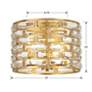 5_Crystorama Meridian 15" Wide Modern Gold and Crystal Ceiling Light more views
