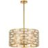 Crystorama Meridian 20" Wide Antique Gold Chandelier