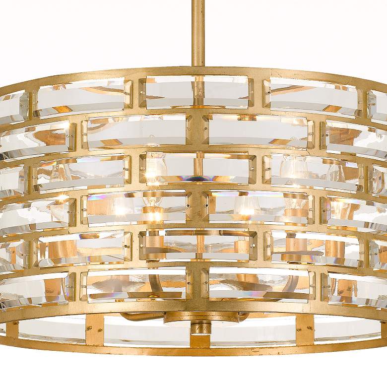 Image 3 Crystorama Meridian 20" Wide Antique Gold Chandelier more views