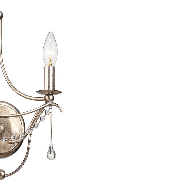 Image 3 Crystorama Metro 14 1/2" High Antique Silver Sconce more views