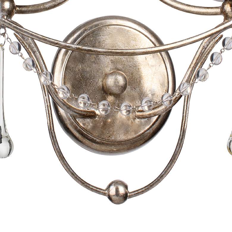 Image 4 Crystorama Metro 14 1/2" High Antique Silver Sconce more views