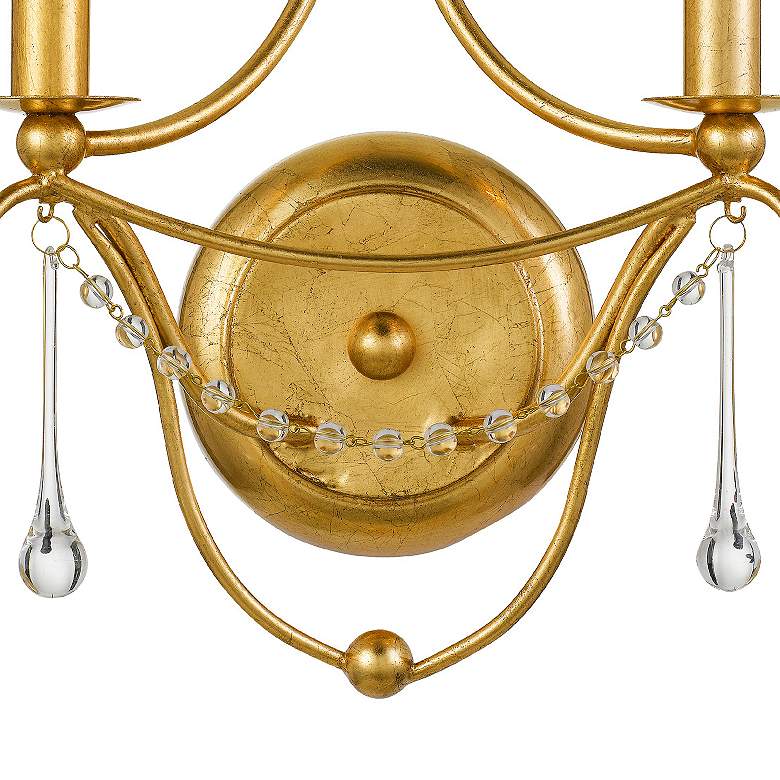 Image 3 Crystorama Metro 14 1/2"H Antique Gold 2-Light Wall Sconce more views