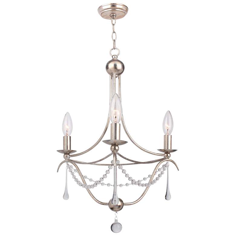 Image 4 Crystorama Metro 15 1/2"W Antique Silver 3-Light Chandelier more views