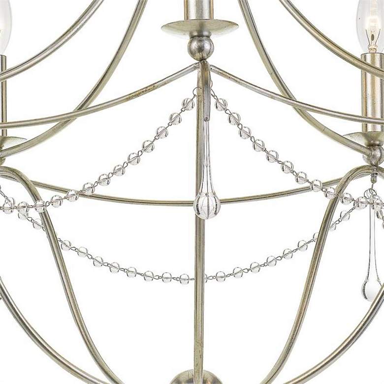 Image 5 Crystorama Metro 27 1/2" Wide 5-Light Antique Silver Chandelier more views