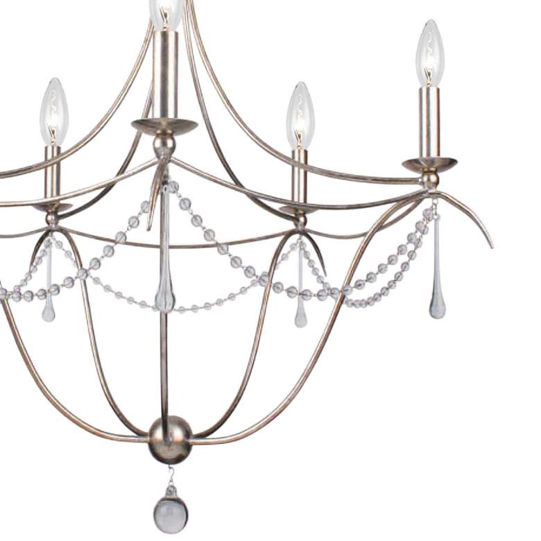 Image 2 Crystorama Metro 27 1/2 inchW Antique Silver 5-Light Chandelier more views
