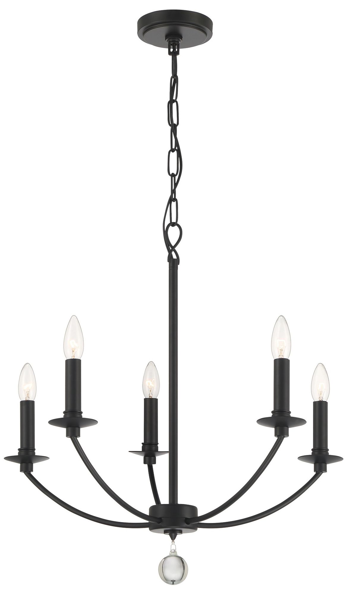 Crystorama Mila 23'' Black Chandelier