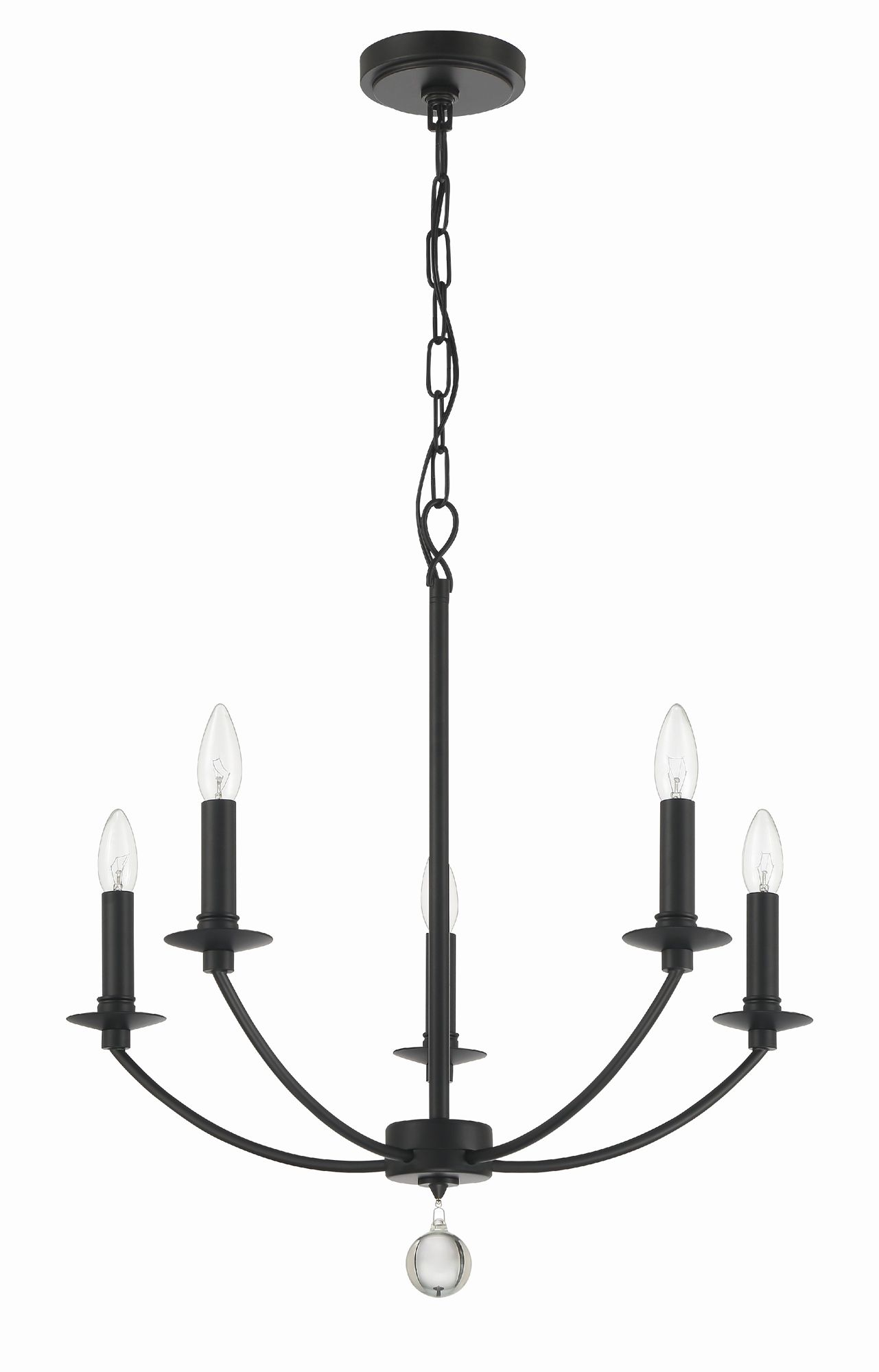 Image 4 Crystorama Mila 23'' Black Chandelier more views