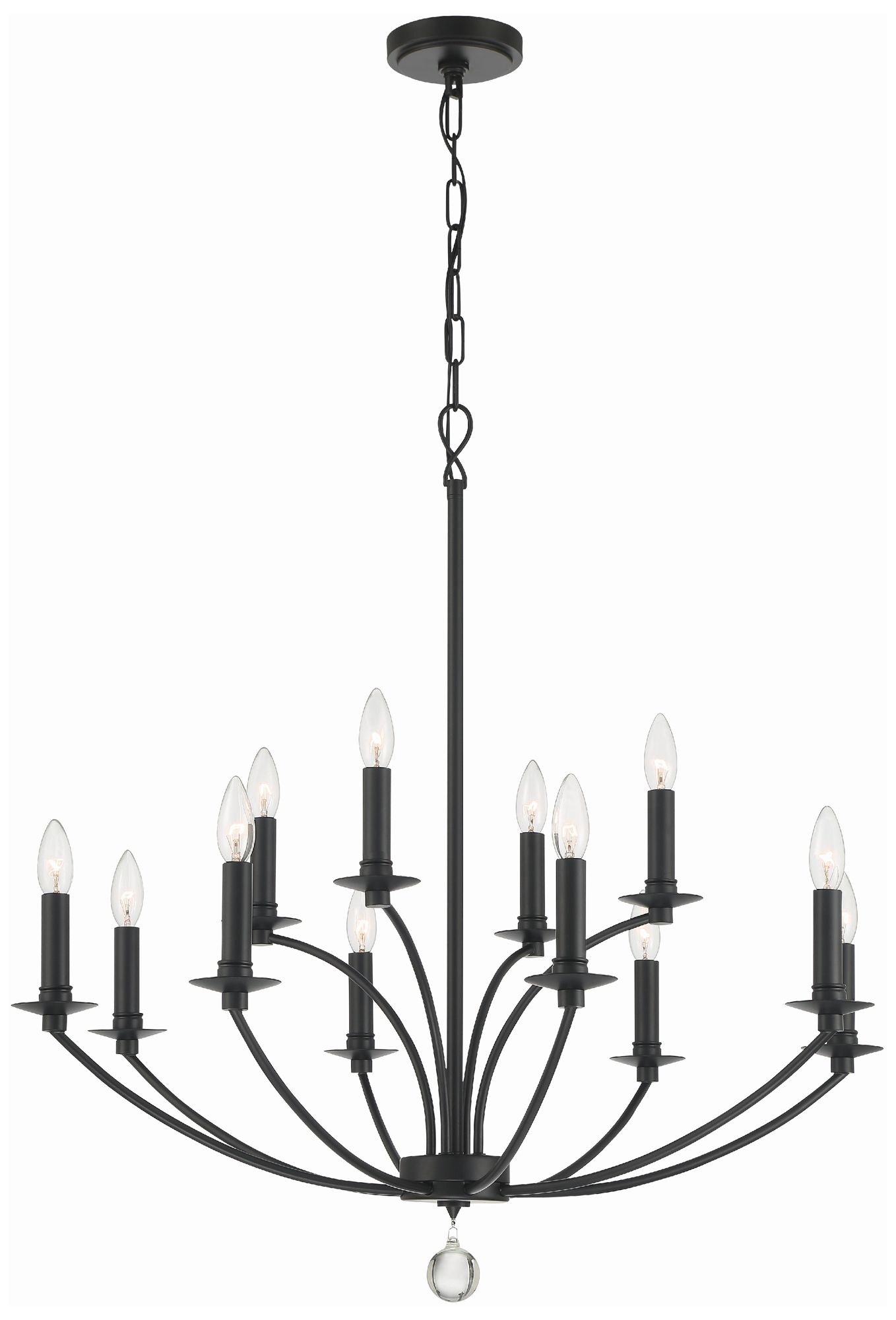 Thumbnail2 of Crystorama Mila 32'' Black Chandelier