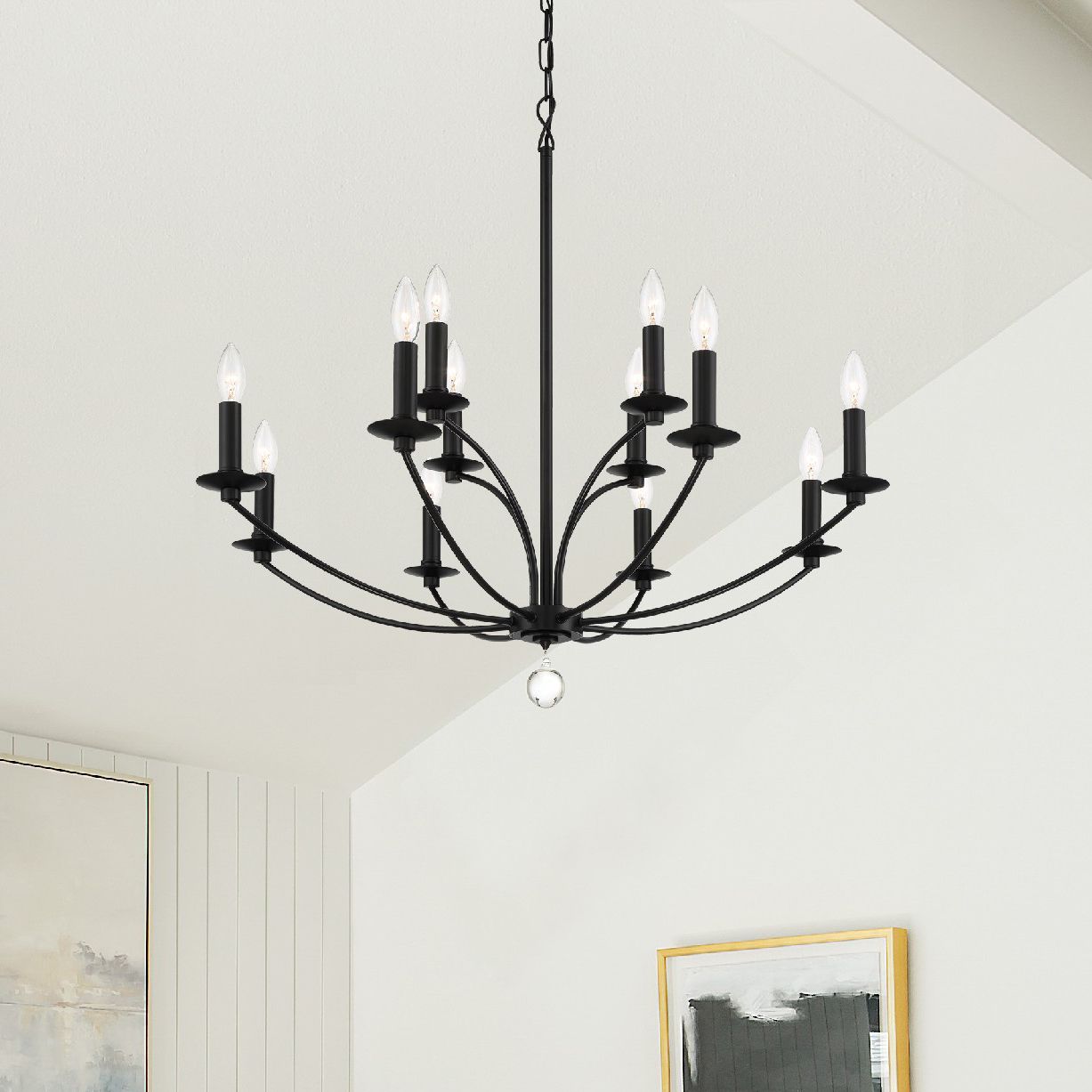 Thumbnail1 of Crystorama Mila 32'' Black Chandelier