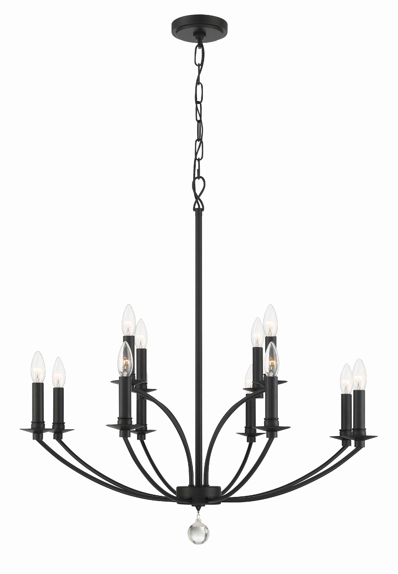 Thumbnail3 of Crystorama Mila 32'' Black Chandelier more views