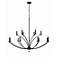 Crystorama Mila 48" Wide Black 15-Light 2-Tier Chandelier