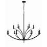 2_Crystorama Mila 48" Wide Black 15-Light 2-Tier Chandelier more views