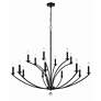 3_Crystorama Mila 48" Wide Black 15-Light 2-Tier Chandelier more views