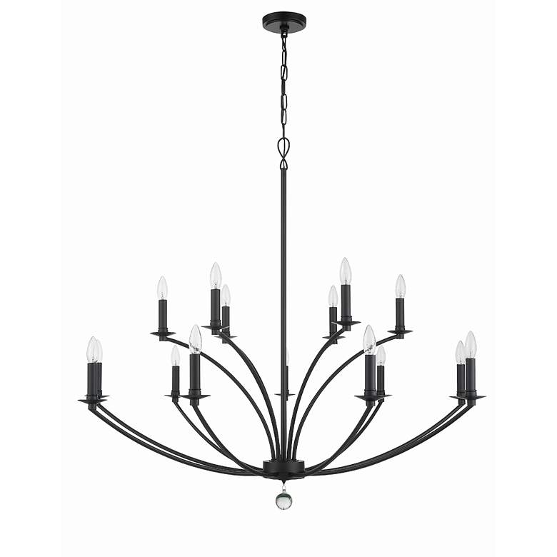 Image 4 Crystorama Mila 48" Wide Black 15-Light 2-Tier Chandelier more views