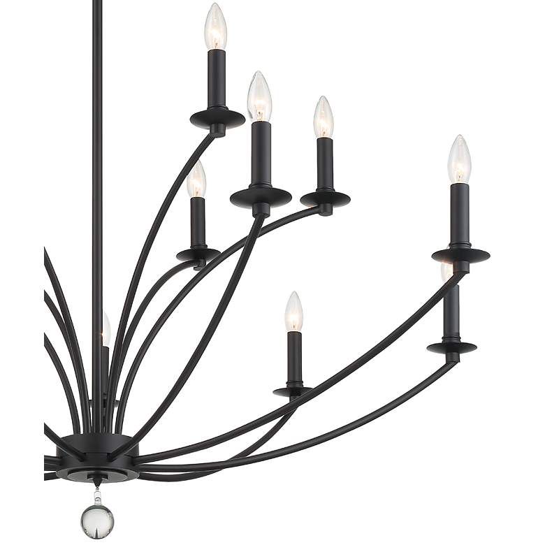 Image 5 Crystorama Mila 48" Wide Black 15-Light 2-Tier Chandelier more views