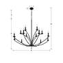 7_Crystorama Mila 48" Wide Black 15-Light 2-Tier Chandelier more views