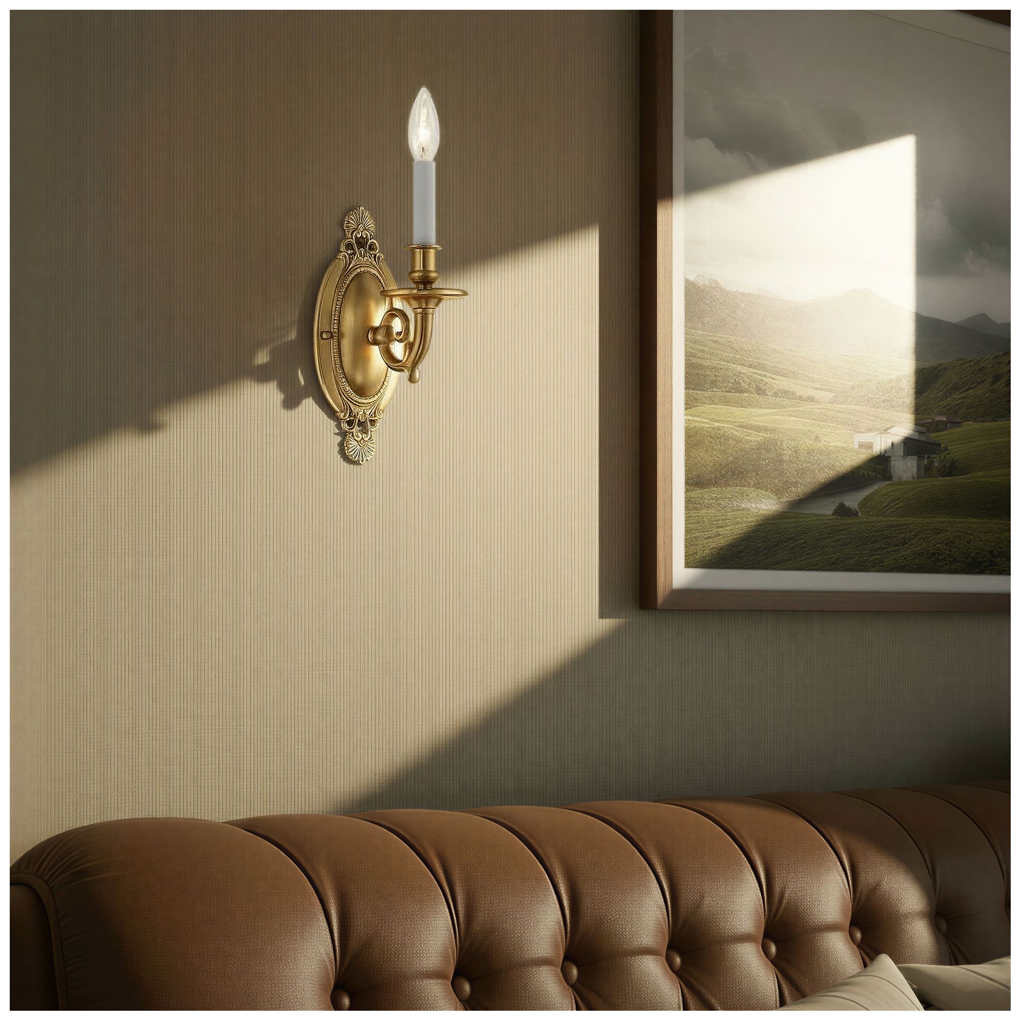 Crystorama Milford 4.25'' Aged Brass Sconce